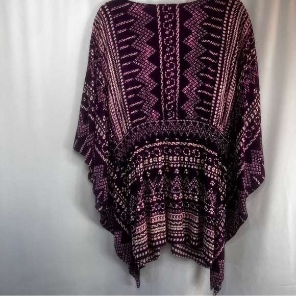 Eci New York kimono modest top Size: L Women's Purple Patterned Top - Picture 9 of 12